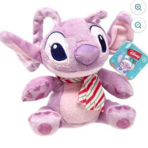 NWT Disney Stitch Holiday Small Plush - Angel in Scarf